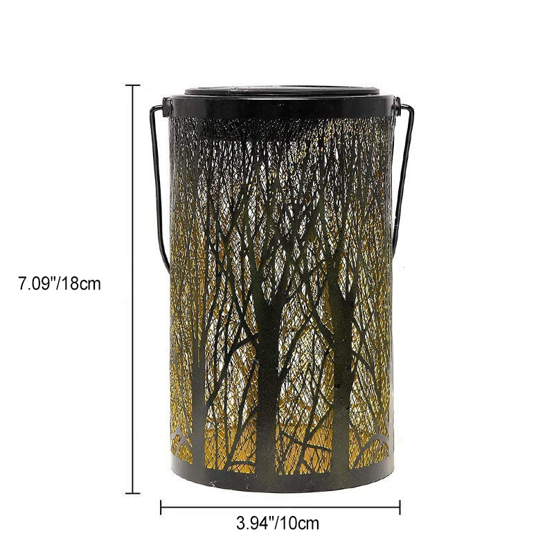 Éclairage paysager à LED en fer cylindrique creux en forme d&