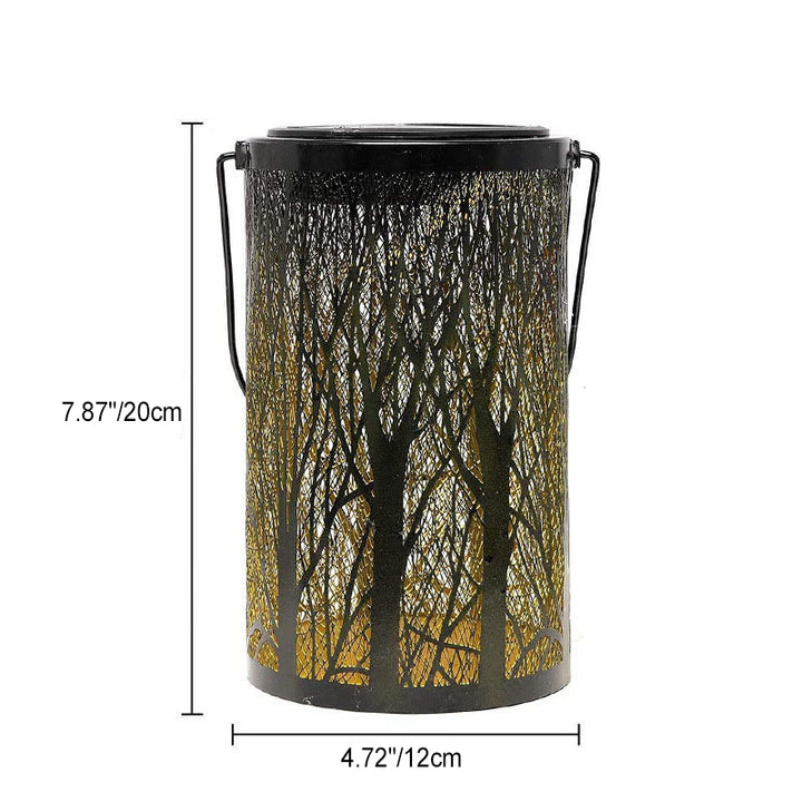 Éclairage paysager à LED en fer cylindrique creux en forme d&