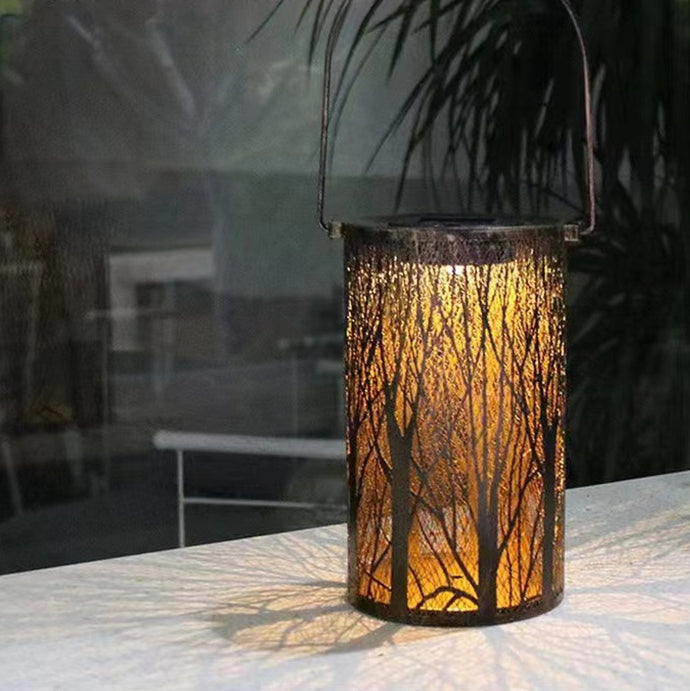 Éclairage paysager à LED en fer cylindrique creux en forme d&
