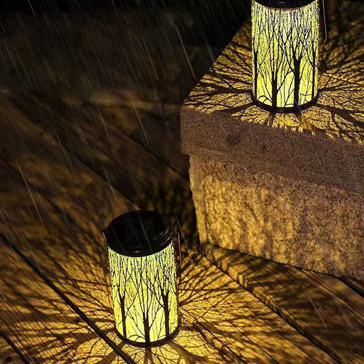 Éclairage paysager à LED en fer cylindrique creux en forme d&