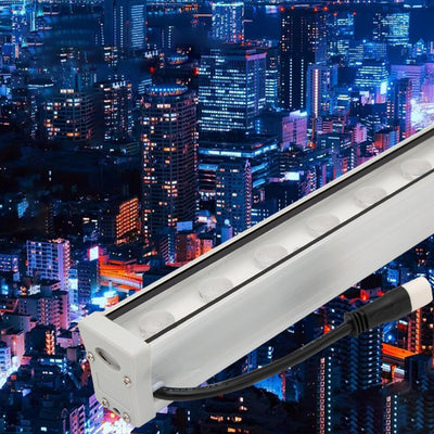 مصباح حائط LED مستطيل بشريط زجاجي معزز بالألمنيوم مقاوم للماء بتصميم بسيط حديث للاستخدام في الفناء الخارجي 