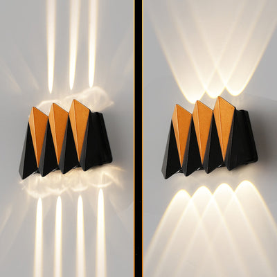 مصباح حائط LED مقاوم للماء من الألومنيوم المعاصر للإضاءة العلوية والسفلية للفناء الخارجي 