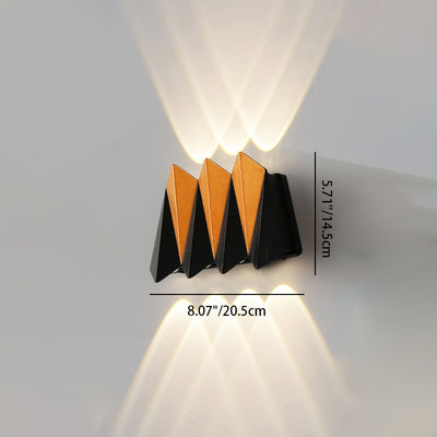 مصباح حائط LED مقاوم للماء من الألومنيوم المعاصر للإضاءة العلوية والسفلية للفناء الخارجي 
