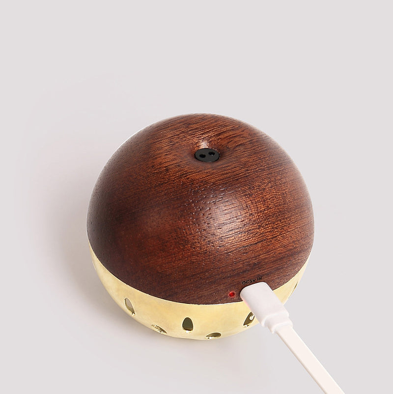 Lampe murale LED à boule de contrôle gestuel rechargeable en bois et métal de simplicité moderne avec lumière de nuit pour chevet 