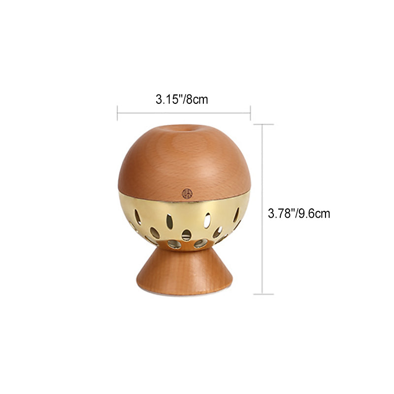 Lampe murale LED à boule de contrôle gestuel rechargeable en bois et métal de simplicité moderne avec lumière de nuit pour chevet 