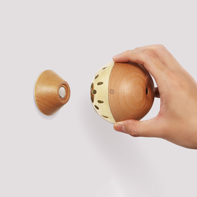 Lampe murale LED à boule de contrôle gestuel rechargeable en bois et métal de simplicité moderne avec lumière de nuit pour chevet 
