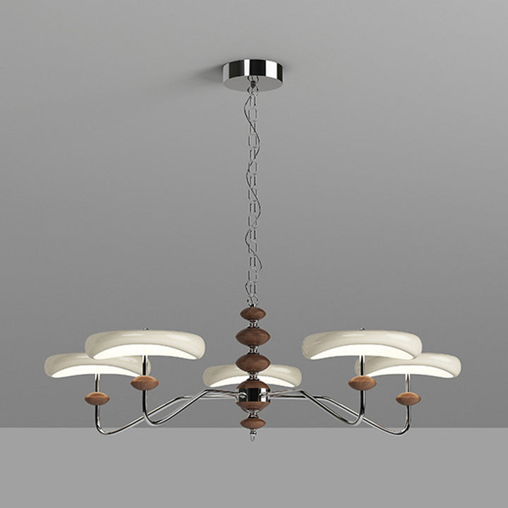 Moderne Retro Eisen Acryl Spalte Runde LED Kronleuchter Für Wohnzimmer 