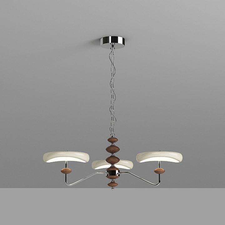 Moderne Retro Eisen Acryl Spalte Runde LED Kronleuchter Für Wohnzimmer 