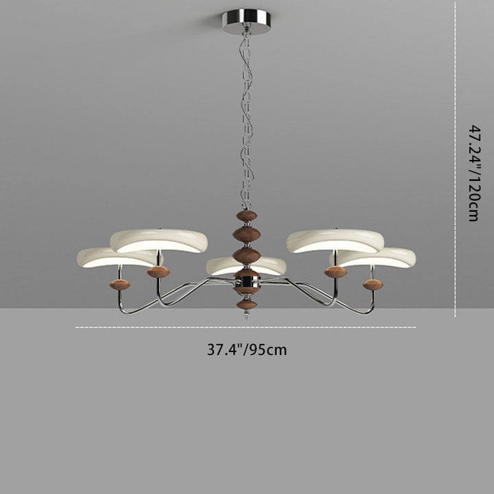 Moderne Retro Eisen Acryl Spalte Runde LED Kronleuchter Für Wohnzimmer 