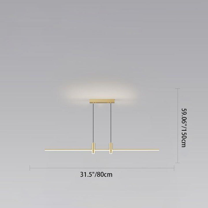 Modern Minimalist Iron Aluminum Silica Strip Spotlight LED Chandeliers Island Light For Dining Room