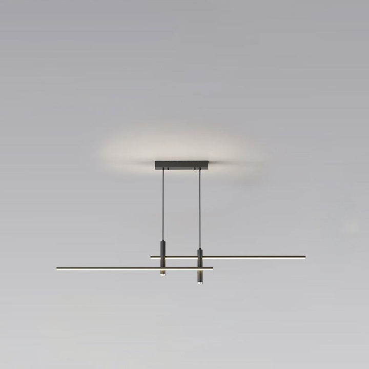 Modern Minimalist Iron Aluminum Silica Strip Spotlight LED Chandeliers Island Light For Dining Room