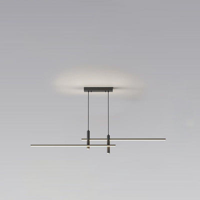Lustre LED à bande en fer et aluminium minimaliste moderne pour salle à manger 