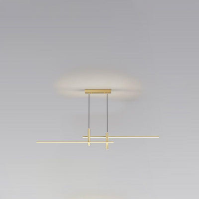 Lustre LED à bande en fer et aluminium minimaliste moderne pour salle à manger 