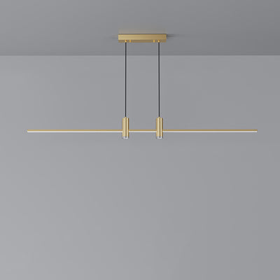 Lustre LED à bande en fer et aluminium minimaliste moderne pour salle à manger 