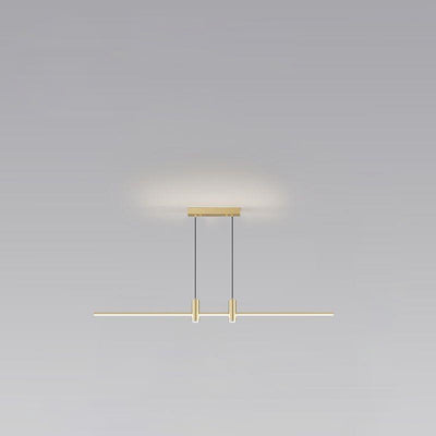 Lustre LED à bande en fer et aluminium minimaliste moderne pour salle à manger 