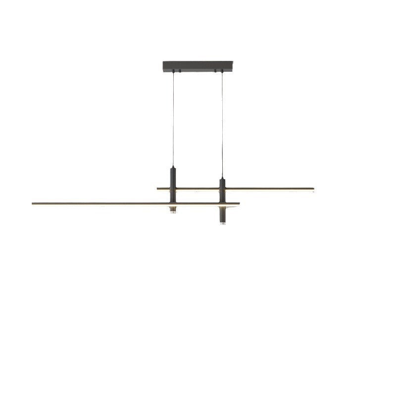 Lustre LED à bande en fer et aluminium minimaliste moderne pour salle à manger 