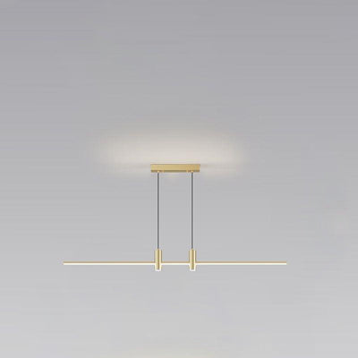 Lustre LED à bande en fer et aluminium minimaliste moderne pour salle à manger 
