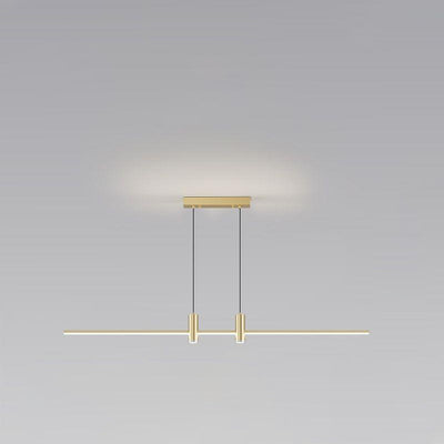 Lustre LED à bande en fer et aluminium minimaliste moderne pour salle à manger 