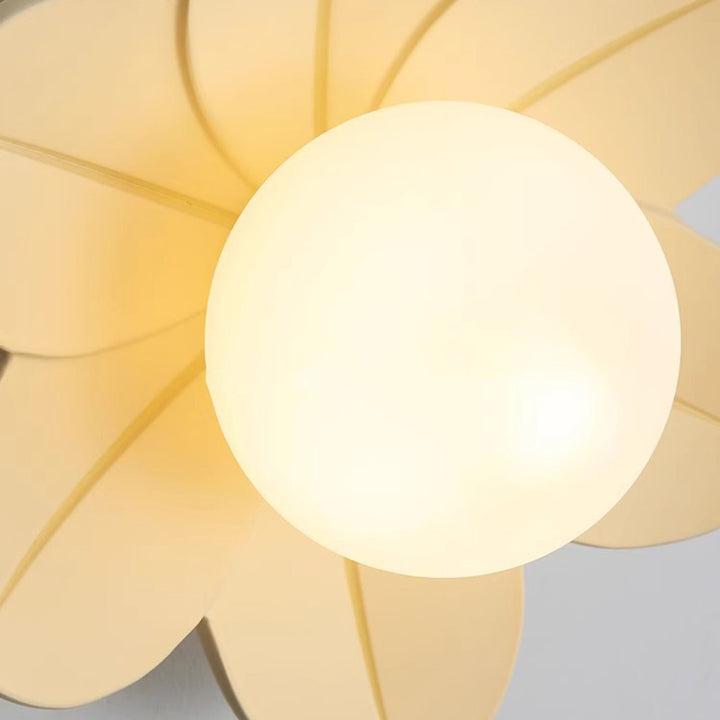 Plafonnier semi-encastré à 1 lumière en résine, métal et verre contemporain scandinave pour couloir 