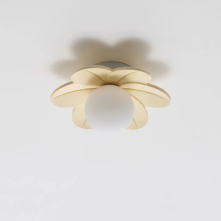 Plafonnier semi-encastré à 1 lumière en résine, métal et verre contemporain scandinave pour couloir 