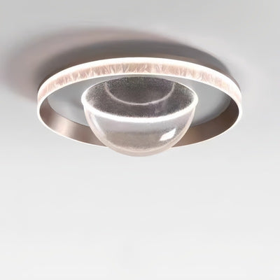 Moderne Einfachheit Aluminium Acryl Runde Starry Sky Eis Muster LED Unterputz Deckenleuchte Für Schlafzimmer 