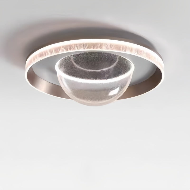 Moderne Einfachheit Aluminium Acryl Runde Starry Sky Eis Muster LED Unterputz Deckenleuchte Für Schlafzimmer 