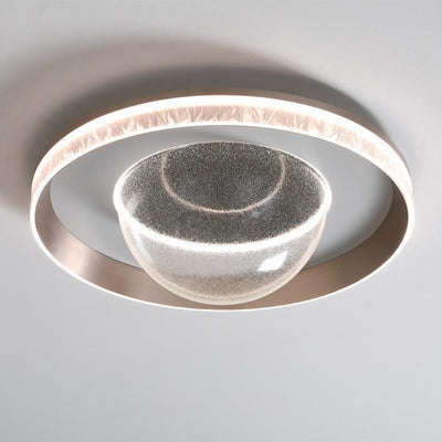 Moderne Einfachheit Aluminium Acryl Runde Starry Sky Eis Muster LED Unterputz Deckenleuchte Für Schlafzimmer 