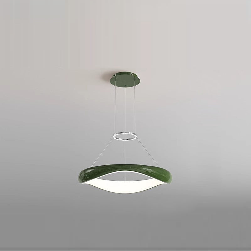 Lustres LED Ronds en Acrylique et Fer Scandinave Contemporain pour Salle à Manger 