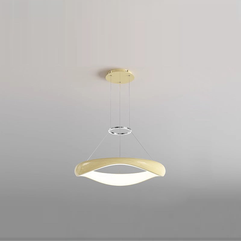 Lustres LED Ronds en Acrylique et Fer Scandinave Contemporain pour Salle à Manger 