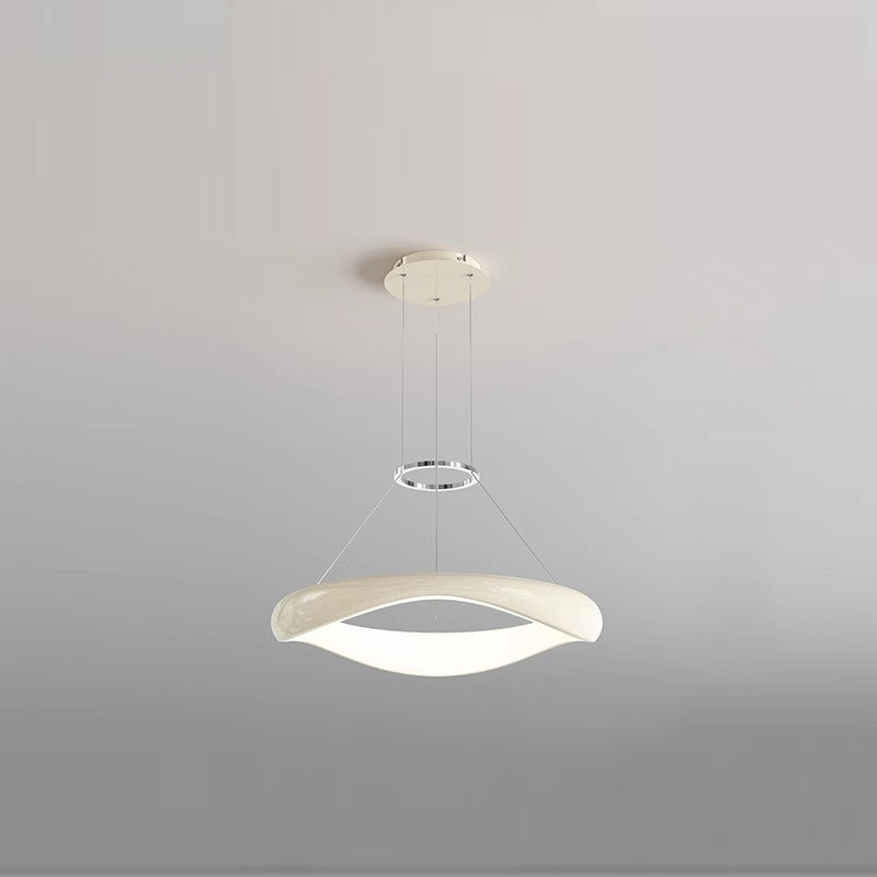 Lustres LED Ronds en Acrylique et Fer Scandinave Contemporain pour Salle à Manger 