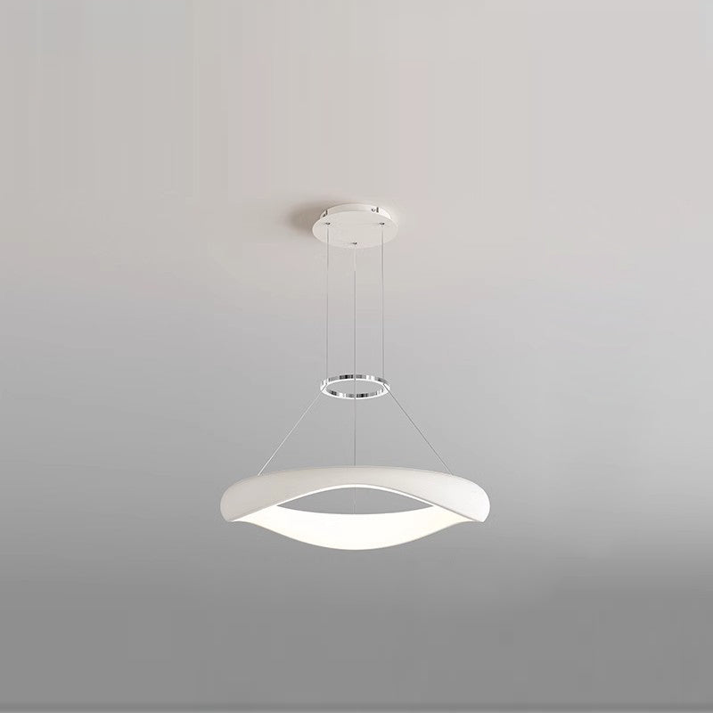 Lustres LED Ronds en Acrylique et Fer Scandinave Contemporain pour Salle à Manger 