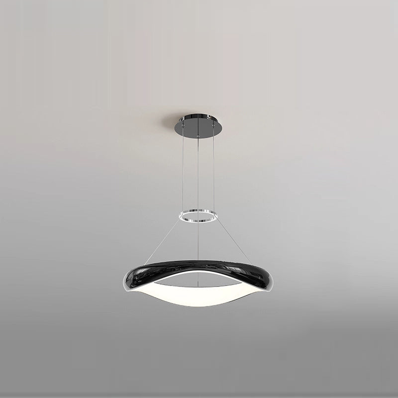 Lustres LED Ronds en Acrylique et Fer Scandinave Contemporain pour Salle à Manger 
