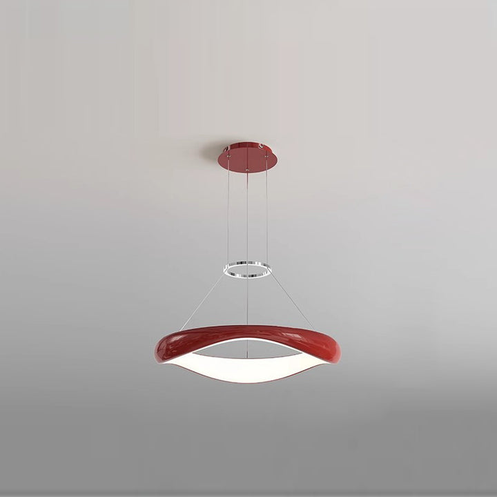Lustres LED Ronds en Acrylique et Fer Scandinave Contemporain pour Salle à Manger 