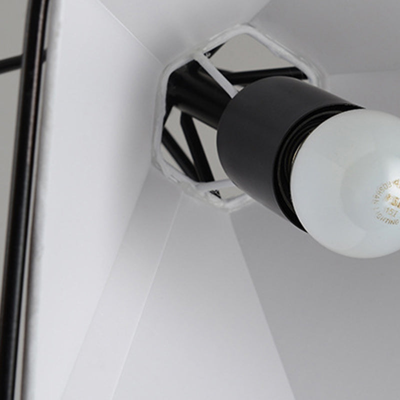 Zeitgenössische industrielle Eisengewebe Diamant 1-Licht Pendelleuchte für Esszimmer 