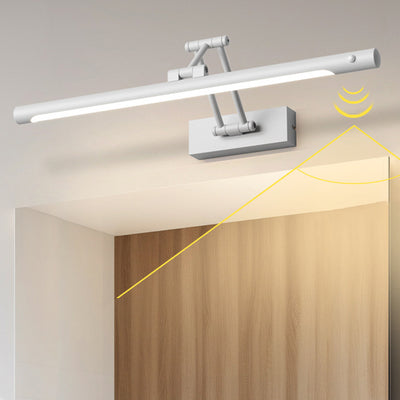 ضوء حائط LED شريط قابل للتعديل بمستشعر حركة مقاوم للماء من الحديد بتصميم بسيط حديث لمصباح الحمام 