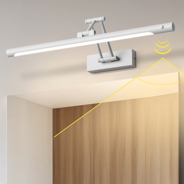 ضوء حائط LED شريط قابل للتعديل بمستشعر حركة مقاوم للماء من الحديد بتصميم بسيط حديث لمصباح الحمام 