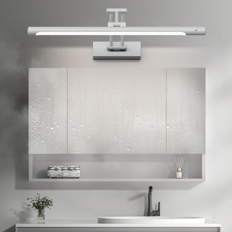 ضوء حائط LED شريط قابل للتعديل بمستشعر حركة مقاوم للماء من الحديد بتصميم بسيط حديث لمصباح الحمام 