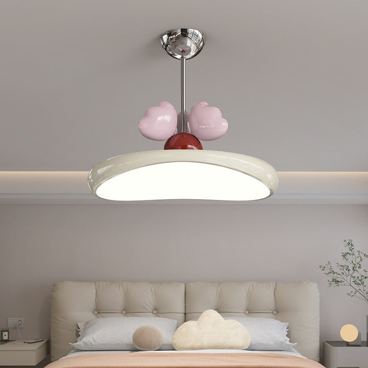 Lámpara colgante LED de corazón redondo de hierro acrílico nórdico contemporáneo para dormitorio infantil 