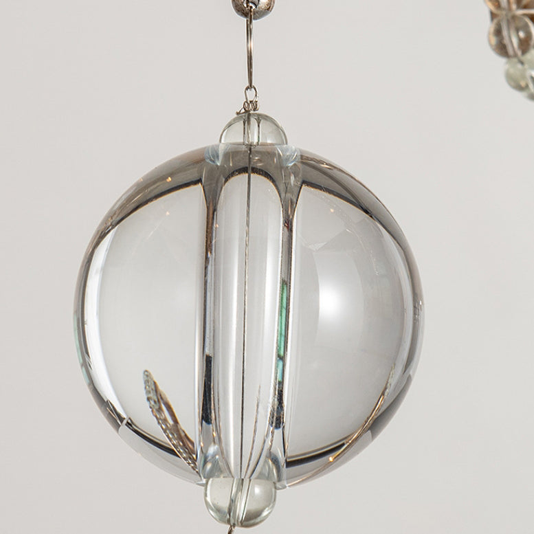 Traditional French Iron Crystal Candlestick 6-Light Chandeliers For Living Room