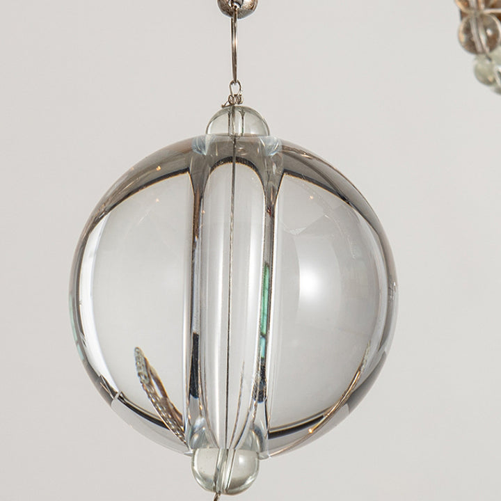 Traditional French Iron Crystal Candlestick 6-Light Chandeliers For Living Room