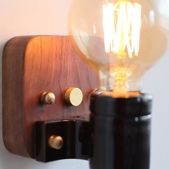 Lampe murale 1 lumière avec fermeture éclair en céramique rétro contemporaine pour chevet 