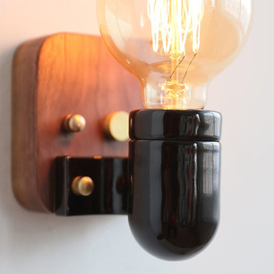 Lampe murale 1 lumière avec fermeture éclair en céramique rétro contemporaine pour chevet 