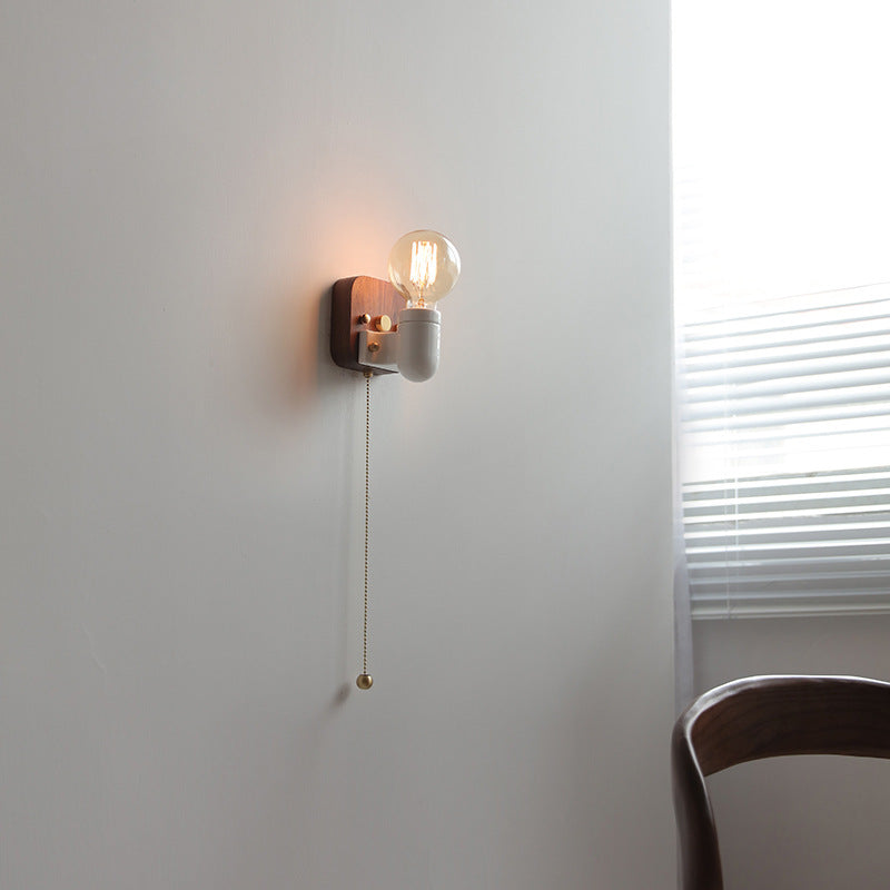 Lampe murale 1 lumière avec fermeture éclair en céramique rétro contemporaine pour chevet 