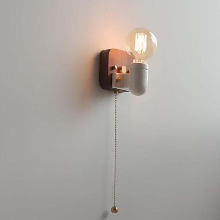 Lampe murale 1 lumière avec fermeture éclair en céramique rétro contemporaine pour chevet 