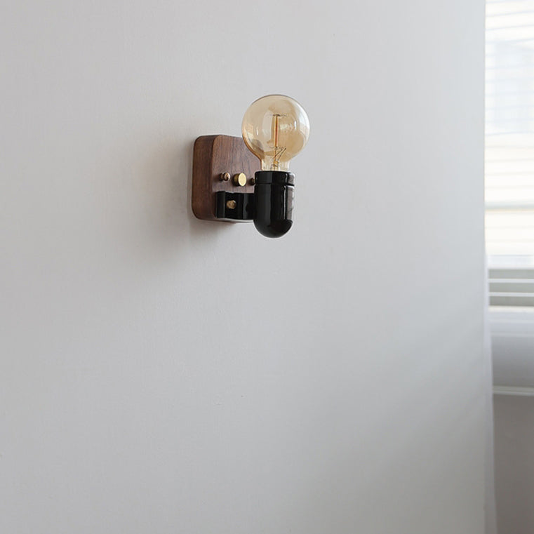Lampe murale 1 lumière avec fermeture éclair en céramique rétro contemporaine pour chevet 
