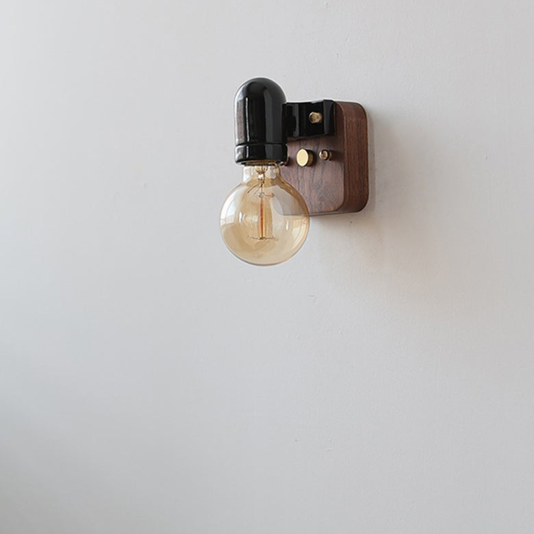 Lampe murale 1 lumière avec fermeture éclair en céramique rétro contemporaine pour chevet 