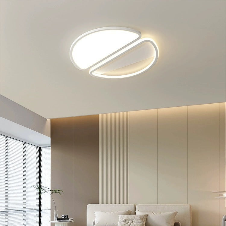 モダンシンプリシティ 鉄 アルミニウム PMMA 不規則な長方形 正方形 丸型 LED フラッシュマウント天井灯 リビングルーム用 