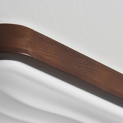 Plafonnier LED contemporain scandinave en fer, caoutchouc, bois, acrylique, elliptique, rectangulaire, carré, rond, ondulé pour salon 