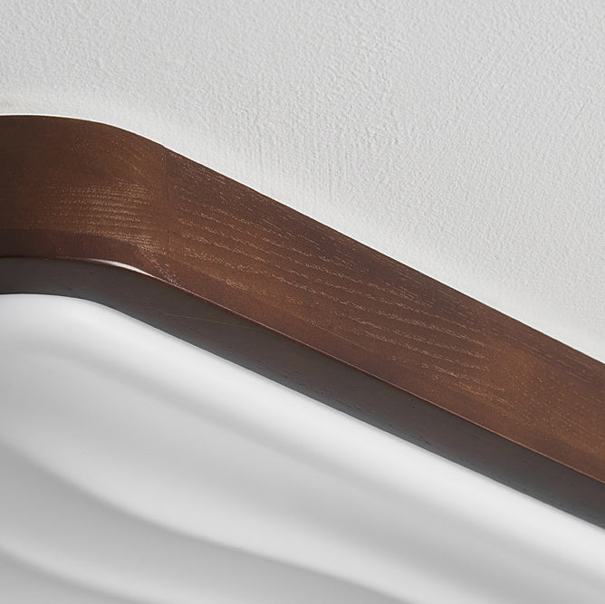 Plafonnier LED contemporain scandinave en fer, caoutchouc, bois, acrylique, elliptique, rectangulaire, carré, rond, ondulé pour salon 