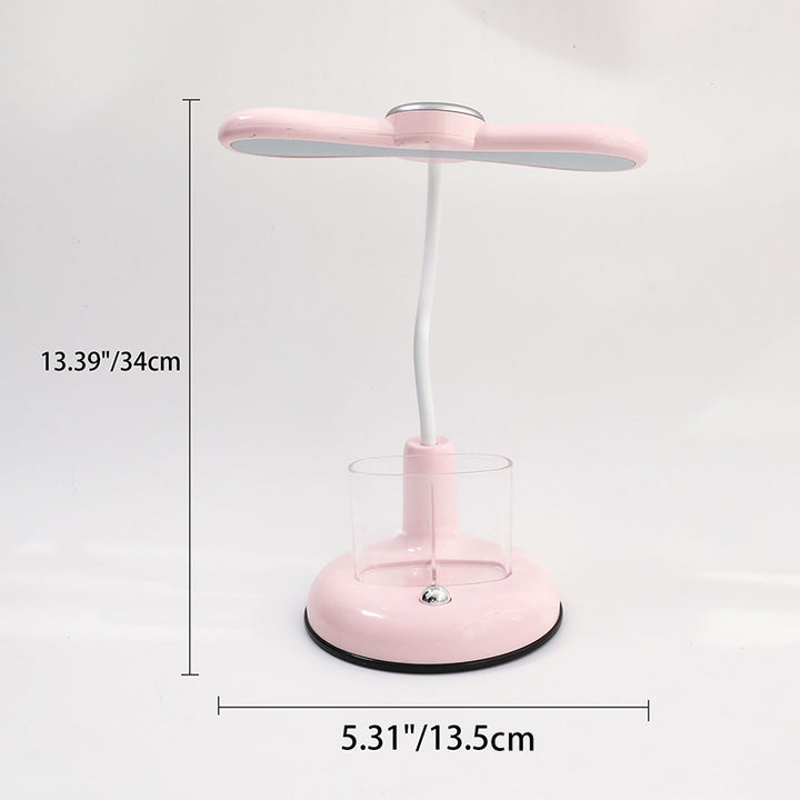Lampe de bureau LED avec conteneur de stylo en ABS réglable, rechargeable et à bande pour enfants, simplicité moderne pour l&